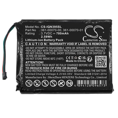 Replacement Battery for Garmin  3597LMT – GPS, Navigator – 700mAh / 2.59Wh / 3.7V