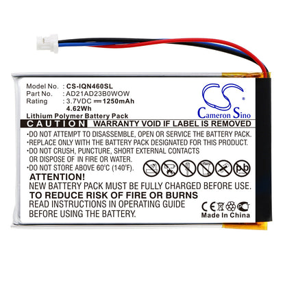 Replacement Battery for Garmin  Nuvi 465 – GPS, Navigator – 1250mAh / 3.7V