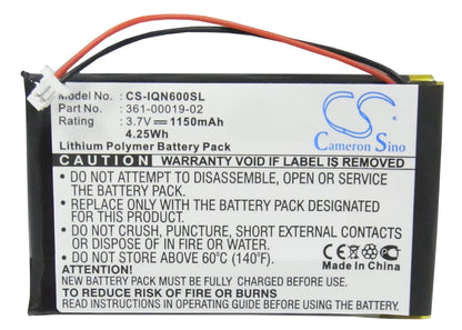 Replacement Battery for Garmin  Nuvi 600 – GPS, Navigator – 1150mAh / 4.26Wh / 3.7V