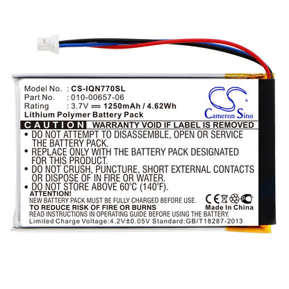 Replacement Battery for Garmin  Nuvi 770 – GPS, Navigator – 1250mAh / 3.7V