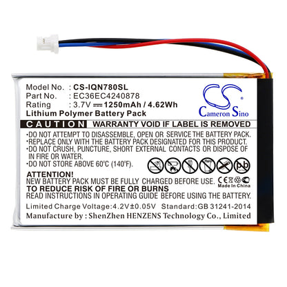 Replacement Battery for Garmin  Nuvi 780 – GPS, Navigator – 1250mAh / 3.7V