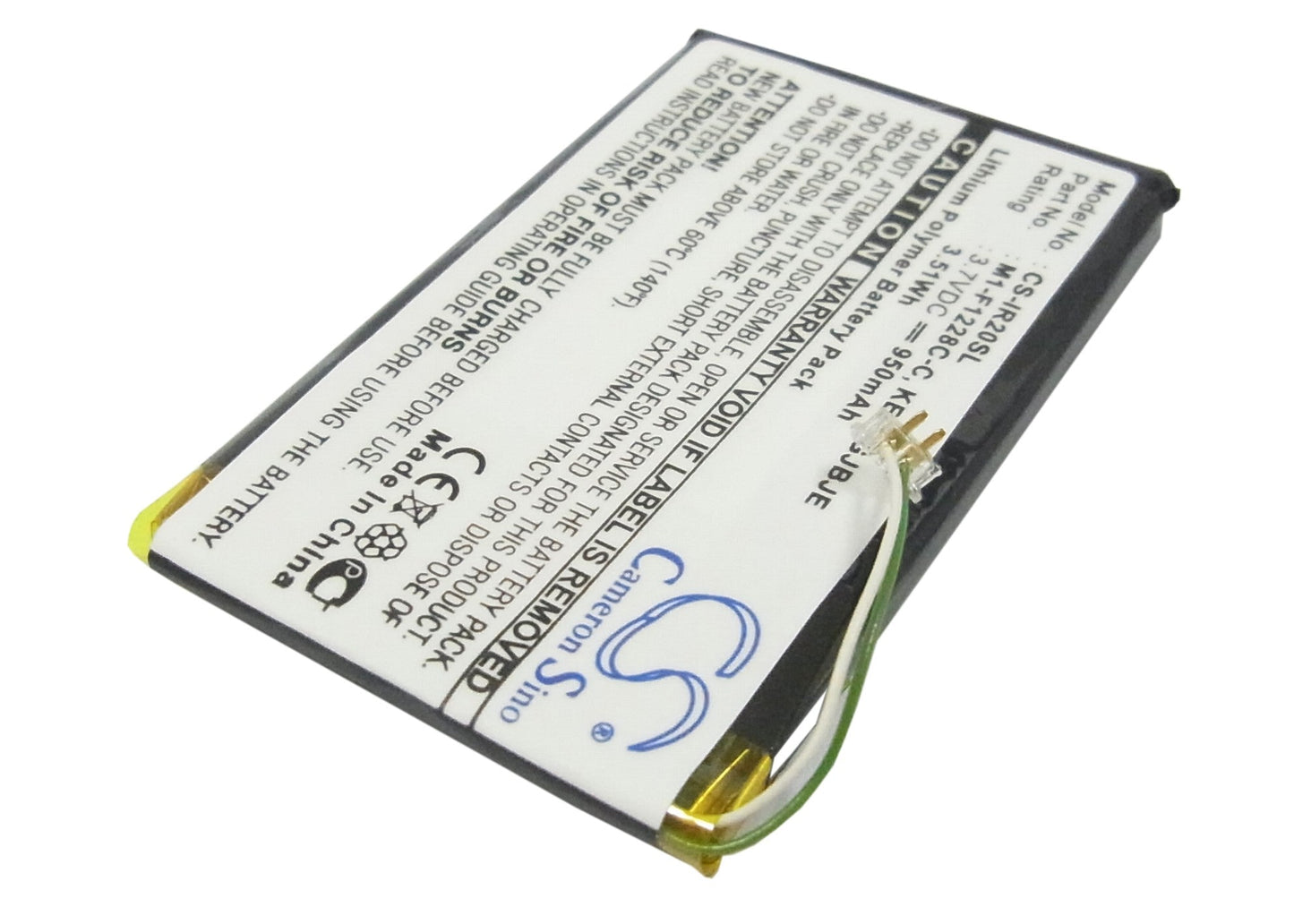 Replacement Battery for iRiver  Clix 2 2GB – Media Player – 950mAh / 3.52Wh / 3.7V
