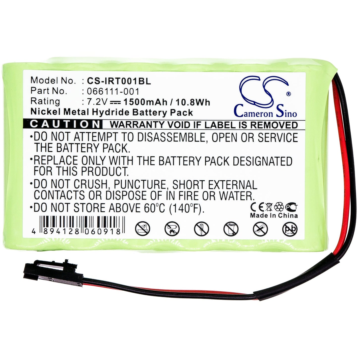 Replacement Battery for Intermec  066111-001 – Barcode Scanner – 1500mAh / 7.2V