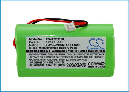 Replacement Battery for Intermec  Norand 6210 – Barcode Scanner – 2000mAh / 4.80Wh / 2.4V