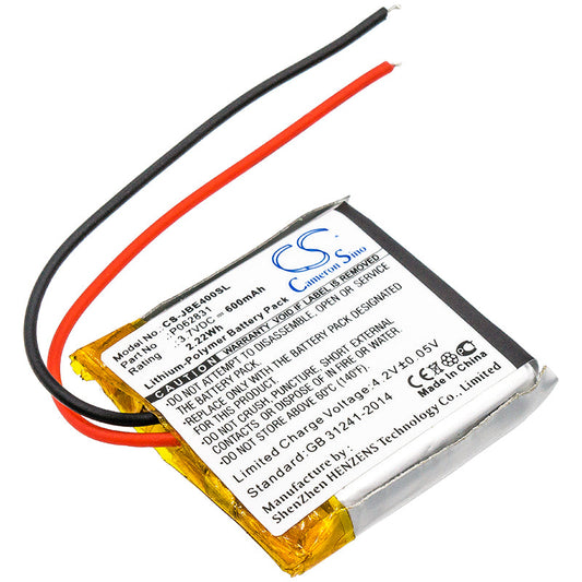 Replacement Battery for JBL  Synchros S400BT – Wireless Headset – 600mAh / 2.22Wh / 3.7V