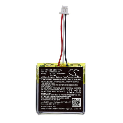 Replacement Battery for JBL  Everest 750 – Wireless Headset – 600mAh / 2.22Wh / 3.7V