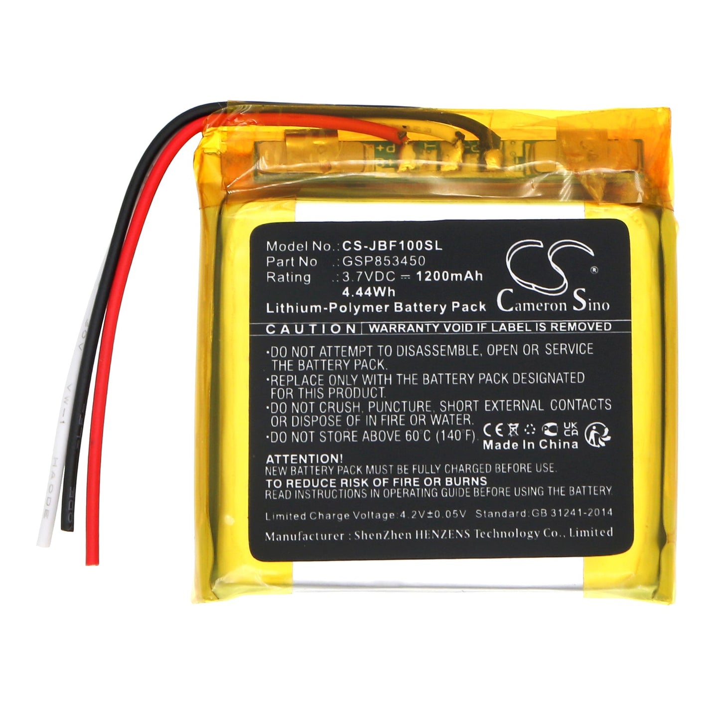Replacement Battery for JBL  Free – Wireless Headset – 1200mAh / 4.44Wh / 3.7V