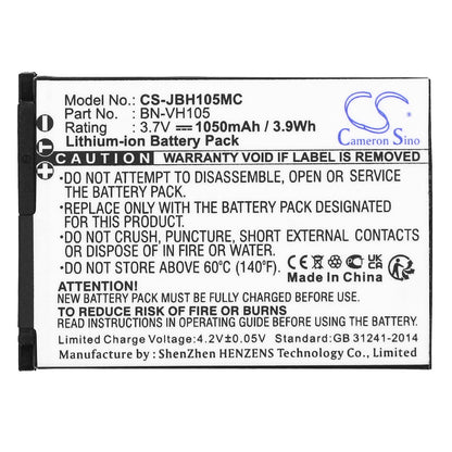 Replacement Battery for JVC  ADIXXION – Camera – 1050mAh / 3.89Wh / 3.7V