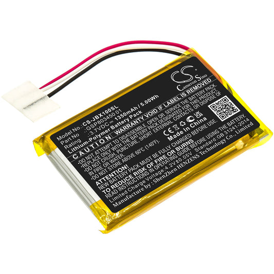 Replacement Battery for JBL  Free Charging Case – Wireless Headset – 1350mAh / 5.00Wh / 3.7V