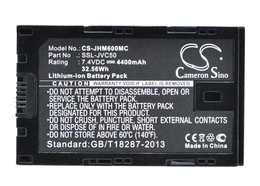 Replacement Battery for JVC  GY-HM200 – Camera – 4400mAh / 32.56Wh / 7.4V