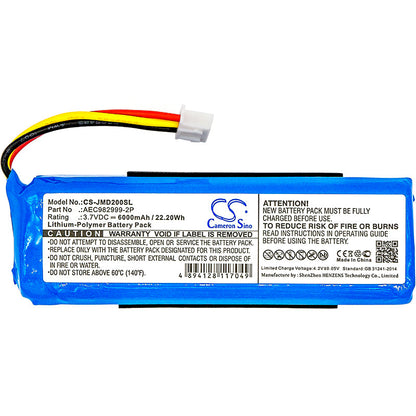 Replacement Battery for JBL  Charge – Speaker – 6000mAh / 22.20Wh / 3.7V