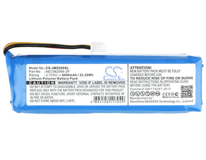 Replacement Battery for JBL  Charge – Speaker – 6000mAh / 22.20Wh / 3.7V