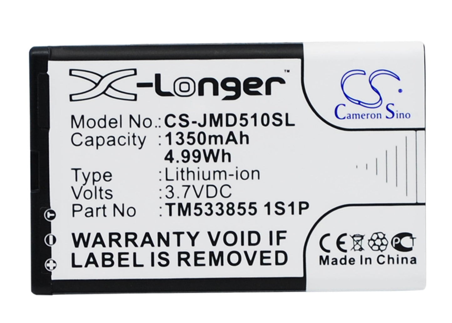 Replacement Battery for JBL  MD-51W – Speaker – 1350mAh / 4.99Wh / 3.7V