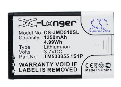Replacement Battery for JBL  MD-51W – Speaker – 1350mAh / 4.99Wh / 3.7V