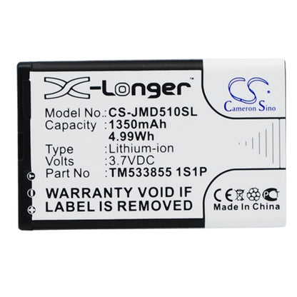 Replacement Battery for JBL  MD-51W – 1350mAh / 4.99Wh