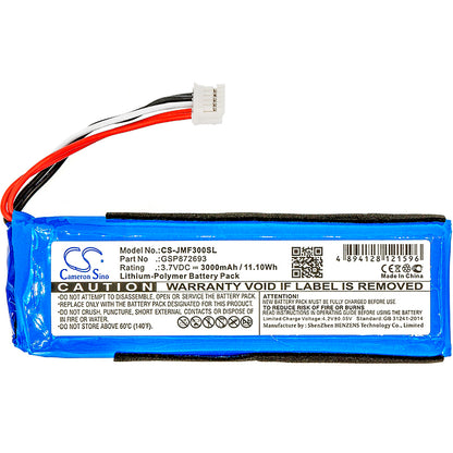 Replacement Battery for JBL  Flip 3 – 3000mAh / 11.10Wh
