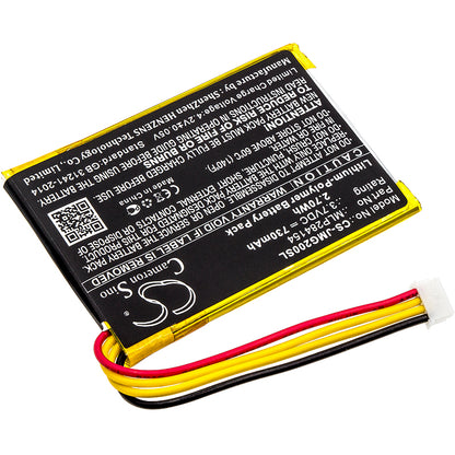 Replacement Battery for JBL  Go 2 – 730mAh / 2.70Wh