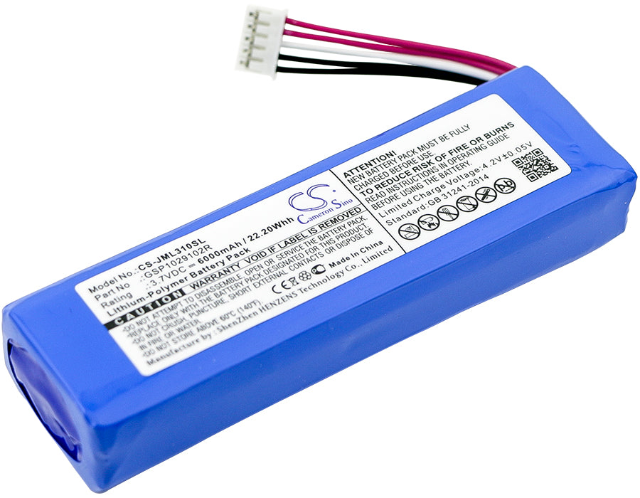 Replacement Battery for JBL  Charge 2 – 6000mAh / 22.20Wh