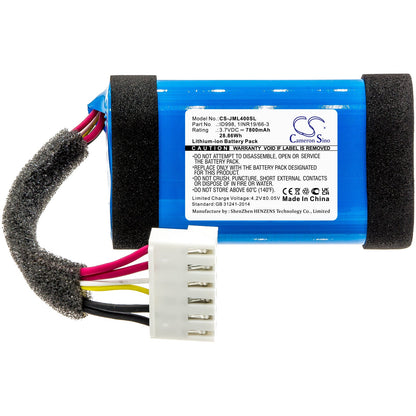 Replacement Battery for JBL  Charge 4 – Speaker – 7800mAh / 28.86Wh / 3.7V