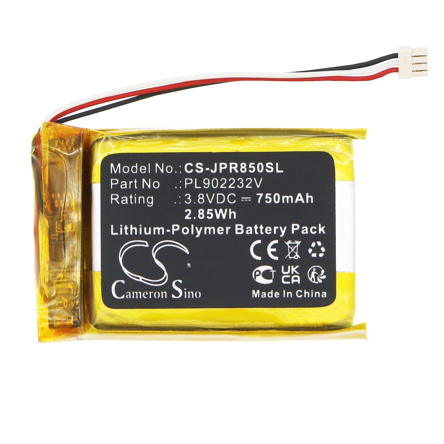 Replacement Battery for Jabra  Elite 85t Charging Case – Wireless Headset – 750mAh / 2.85Wh / 3.8V