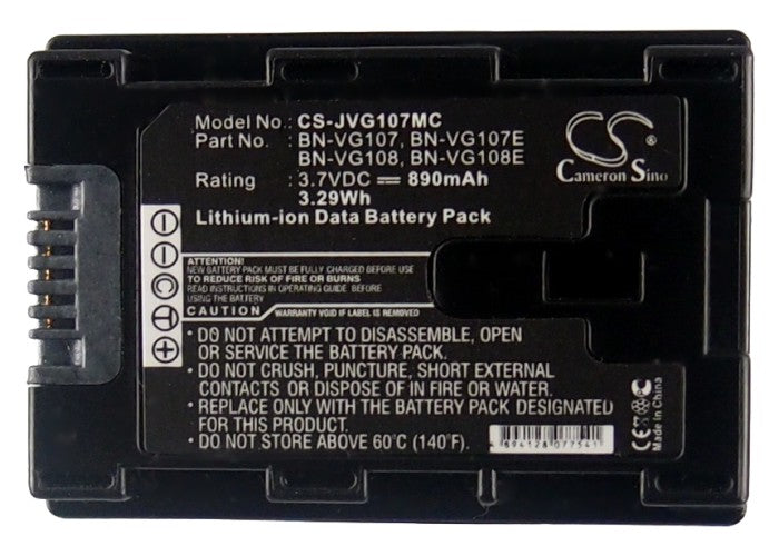 Replacement Battery for JVC  GZ-E10 – Camera – 890mAh/3.29Wh / 3.7V