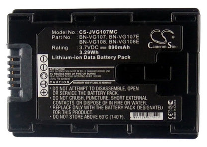 Replacement Battery for JVC  GZ-E10 – Camera – 890mAh/3.29Wh / 3.7V