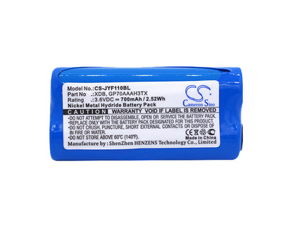 Replacement Battery for JAY  Transmitter XDE – Crane Remote Control – 700mAh / 2.52Wh / 3.6V