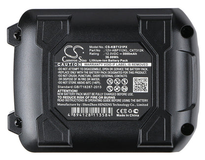 Replacement Battery for KOBALT  CDT212KU – Power Tools – 3000mAh / 36.00Wh / 12.0V