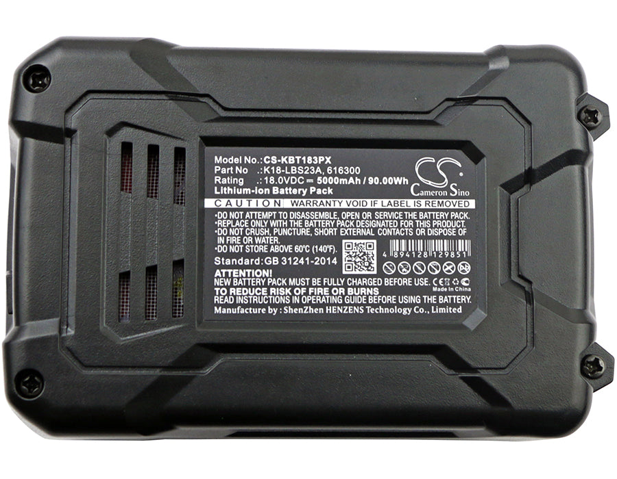 Replacement Battery for KOBALT  K18LD-26A – Power Tools – 5000mAh / 90.00Wh / 18.0V