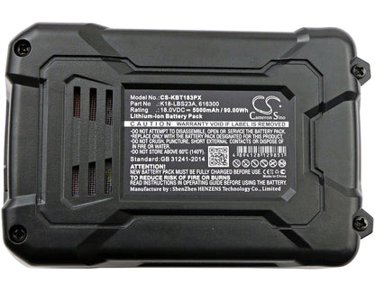 Replacement Battery for KOBALT  K18LD-26A – Power Tools – 5000mAh / 90.00Wh / 18.0V