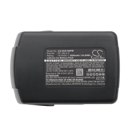 Replacement Battery for Kress  180 AFB – Power Tools – 3000mAh / 54.00Wh / 18.0V