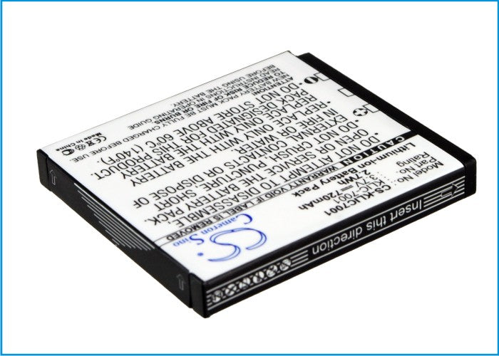 Replacement Battery for Agfa  Optima 1338 – Camera – 720mAh / 2.7Wh / 3.7V