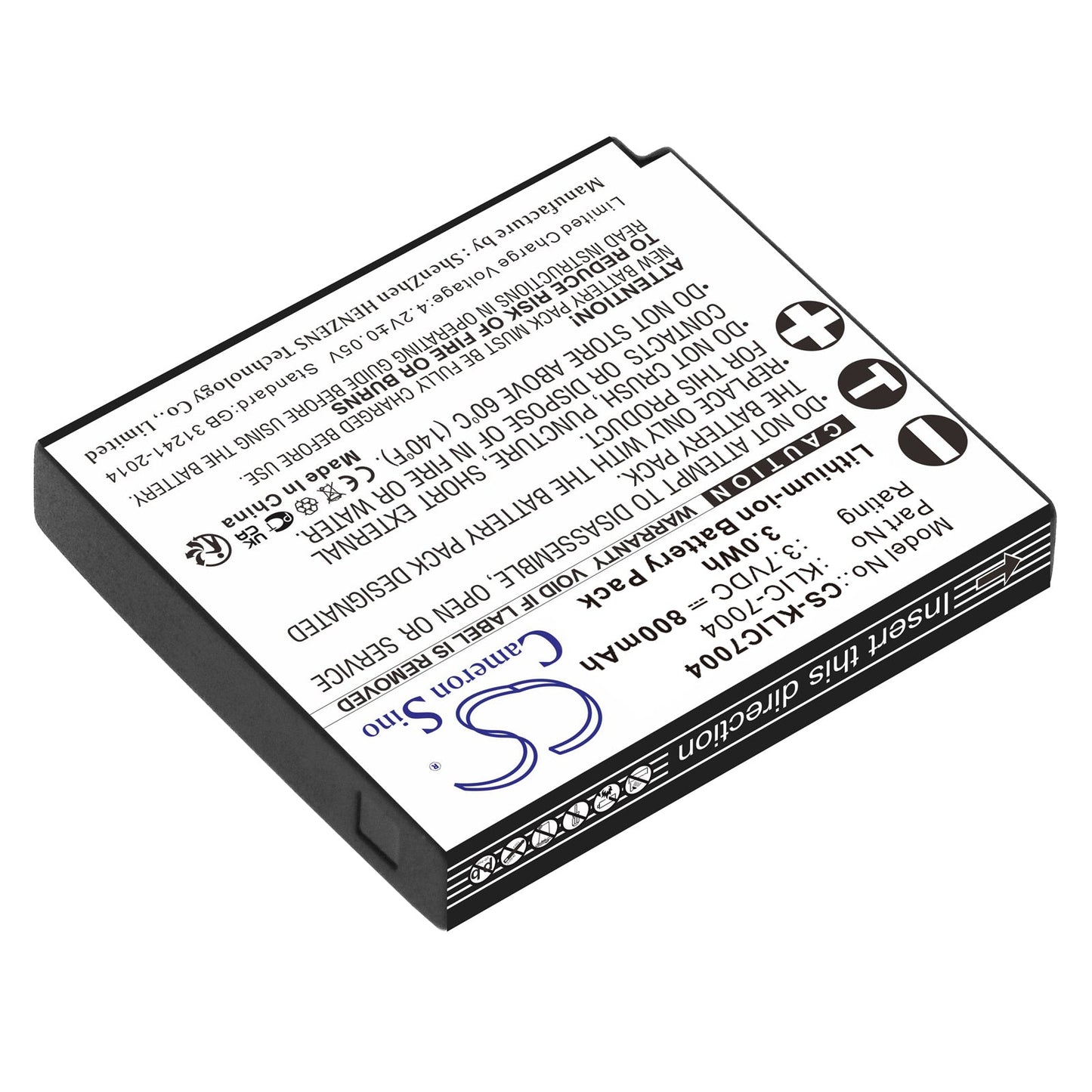 Replacement Battery for Kodak  EasyShare M1033 – Camera – 800mAh/3.0Wh / 3.7V