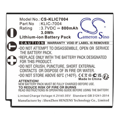 Replacement Battery for Kodak  EasyShare M1033 – Camera – 800mAh/3.0Wh / 3.7V