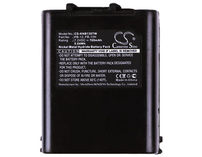 Replacement Battery for Kenwood  TH-26AT – Two-Way Radio – 700mAh / 5.04Wh / 7.2V