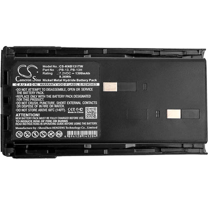 Replacement Battery for Kenwood  TH-26AT – Two-Way Radio – 1300mAh / 9.36Wh / 7.2V