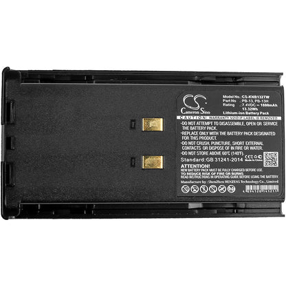 Replacement Battery for Kenwood  TH-26AT – Two-Way Radio – 1800mAh / 13.32Wh / 7.4V