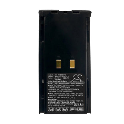 Replacement Battery for Kenwood  TK-180 – Two-Way Radio – 1800mAh / 12.96Wh / 7.2V