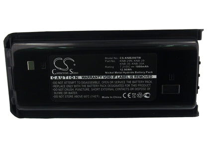 Replacement Battery for Kenwood  NX-240 – Two-Way Radio – 1800mAh / 12.96Wh / 7.2V