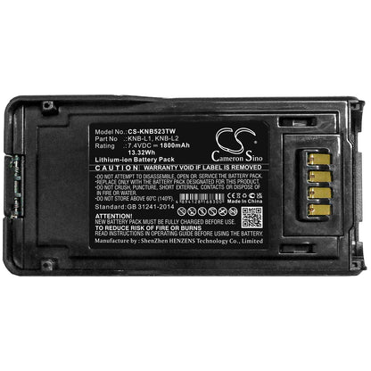 Replacement Battery for Kenwood  NX-5000 – Two-Way Radio – 1800mAh / 13.32Wh / 7.4V