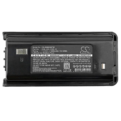 Replacement Battery for Kenwood  NX-240 – Two-Way Radio – 1800mAh / 13.32Wh / 7.4V