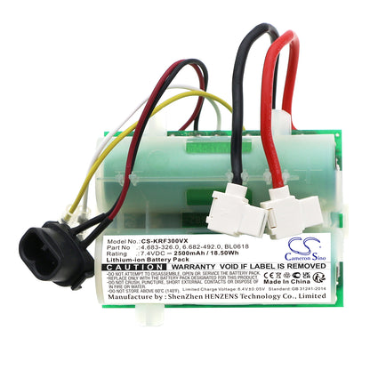 Replacement Battery for Karcher FC 3 Cordless, FC 3 Cordless Premium, FC 3d Cordless, – 2500mAh / 18.50Wh