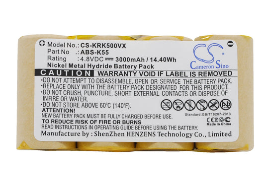 Replacement Battery for KARCHER  1.258-116.0 – Vacuum – 3000mAh / 14.40Wh / 4.8V