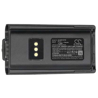 Replacement Battery for Kirisun  PT4208 – Two-Way Radio – 1700mAh / 12.58Wh / 7.4V