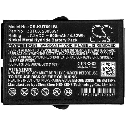 Replacement Battery for IKUSI  2303691 – Crane Remote Control – 600mAh / 4.32Wh / 7.2V