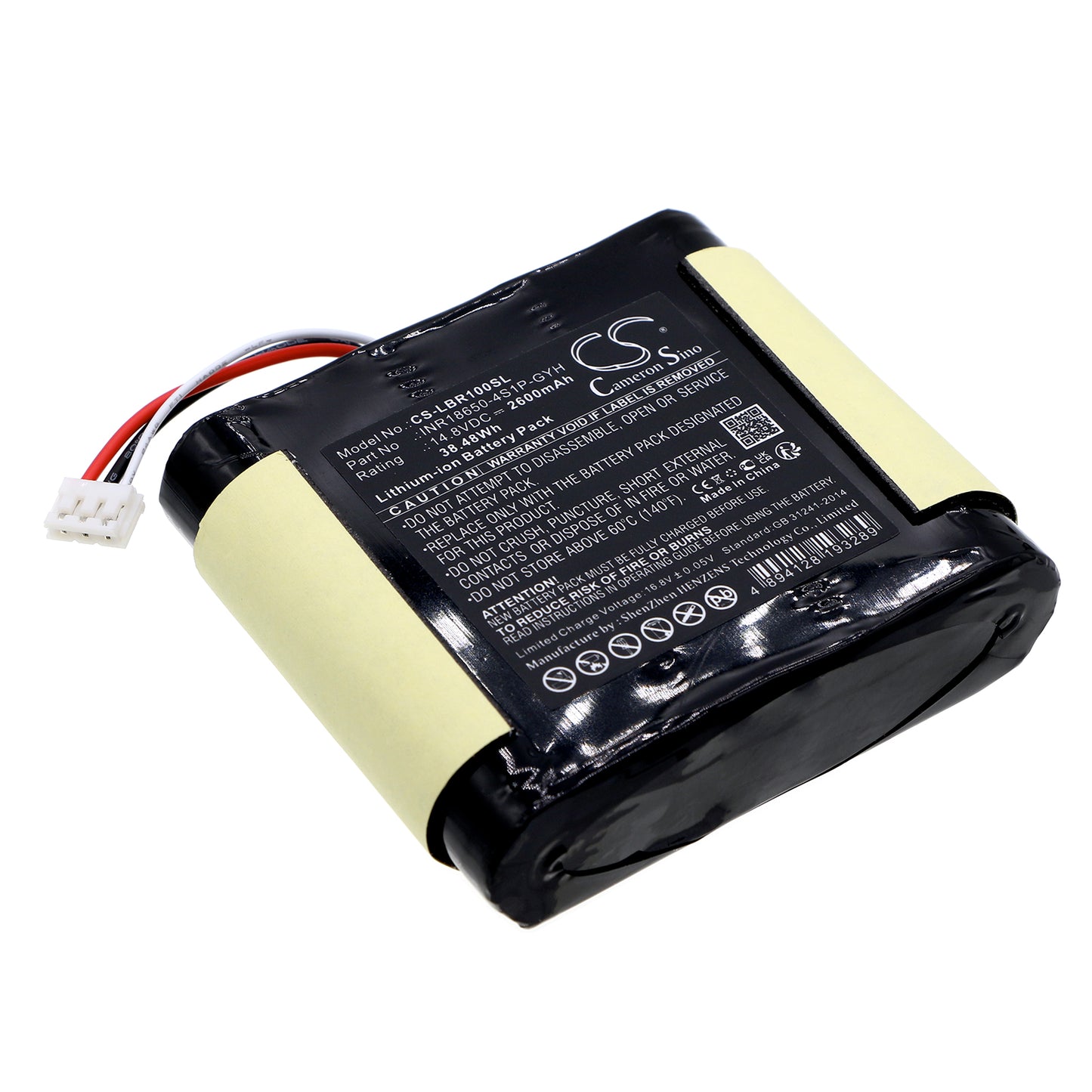 Replacement Battery for Libratone  INR18650-4S1P-GYH – 2600mAh / 38.48Wh