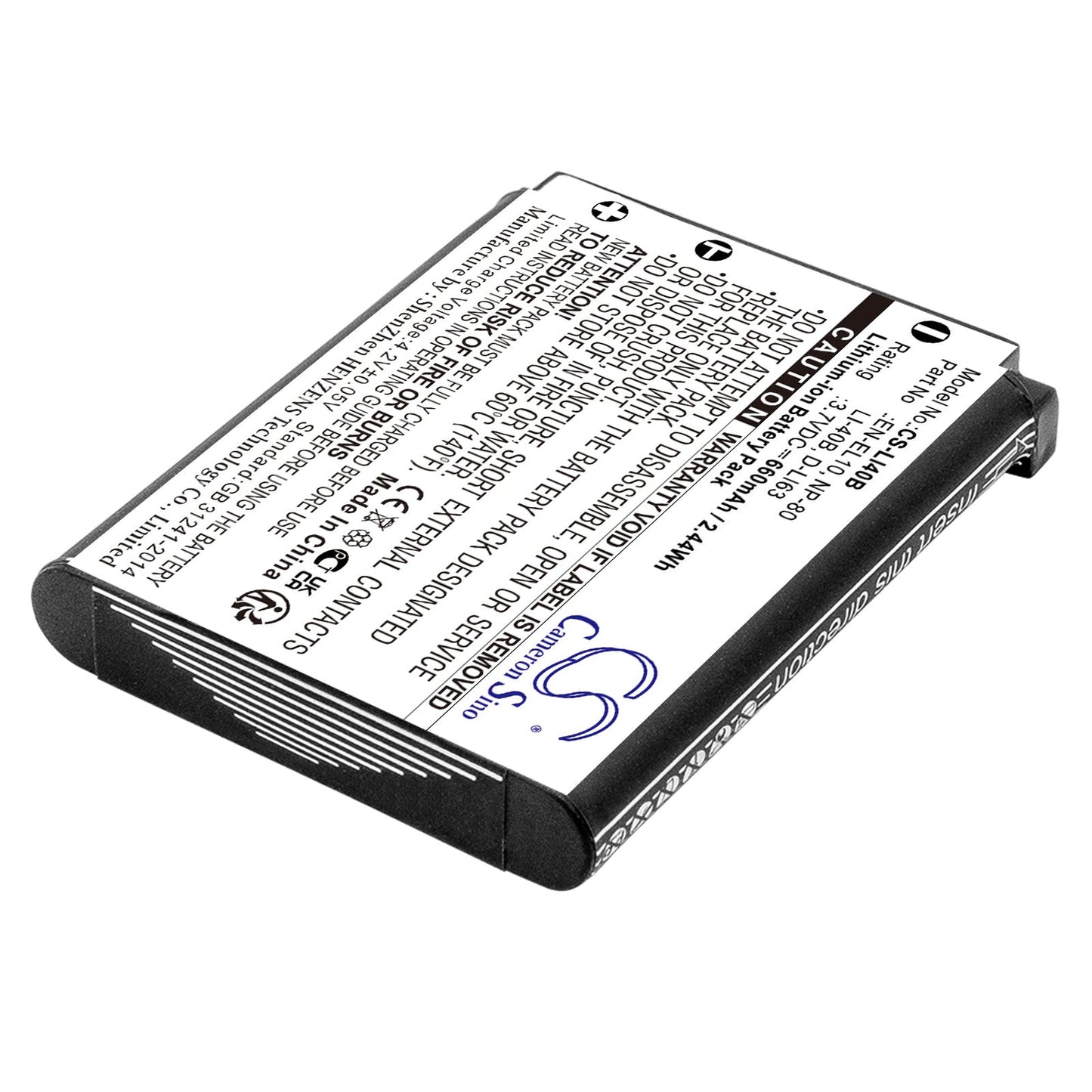 Replacement Battery for Agfa  Agfaphoto Optima 1 – Camera – 660mAh / 2.44Wh / 3.7V