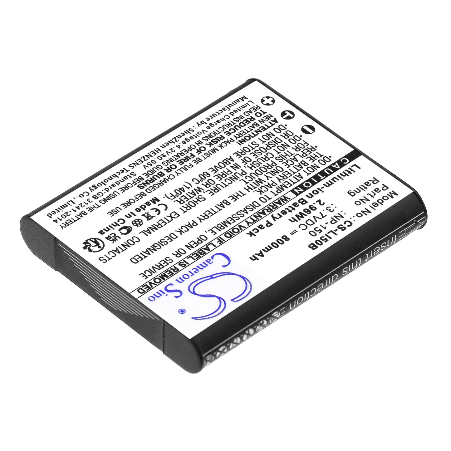 Replacement Battery for Ricoh  CX3 – Camera – 800mAh / 2.96Wh / 3.7V