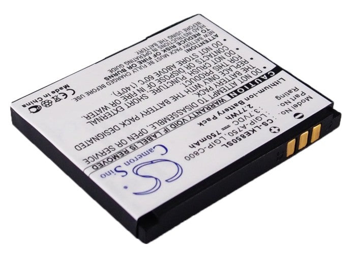 Replacement Battery for LG  KB6100 – Mobile, SmartPhone – 750mAh / 3.7V