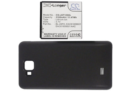 Replacement Battery for LG  F120 – Mobile, SmartPhone – 3100mAh/11.47Wh / 3.7V
